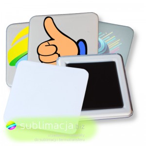 Magnes na lodówkę PVC 80mm kwadrat (kpl. 100szt)